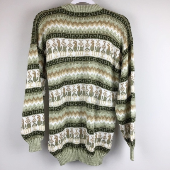 Arochi’s Alpaca Green Peruvian Sweater | Medium - Picture 2 of 9
